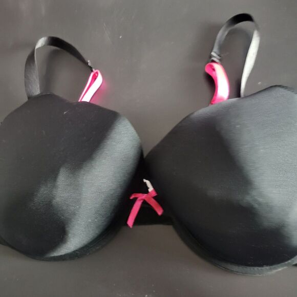 Love Affair Lightly Lined Underwired Bra 42D Womens Black Pink Adjustable Straps - Picture 3 of 7